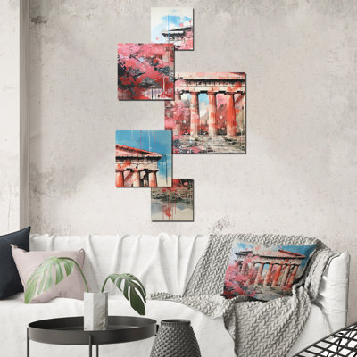 Ancient Ruins Athens I - Athens Square Wall Art Set Of 5