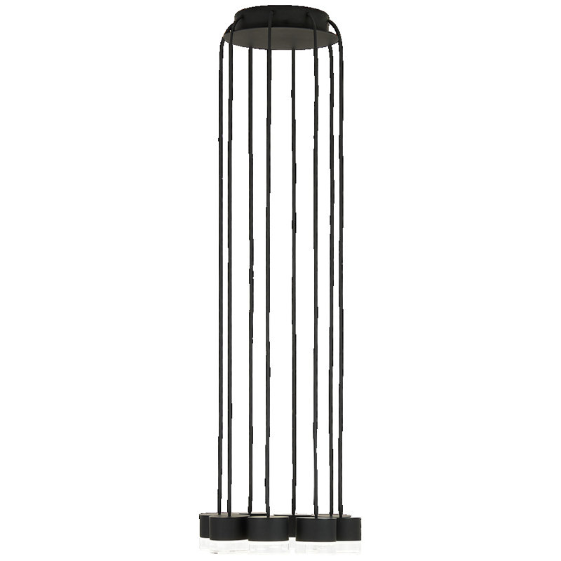 Gable 8 - Light LED Pendant, Nightshade Black