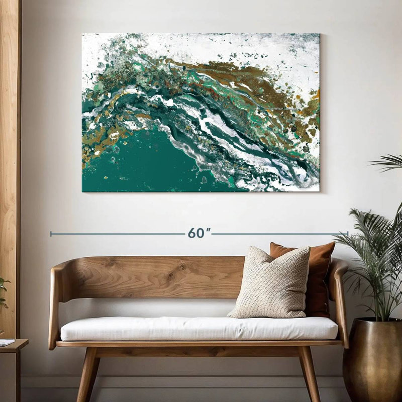 Turquoise Turbulence, 32" H x 48" W