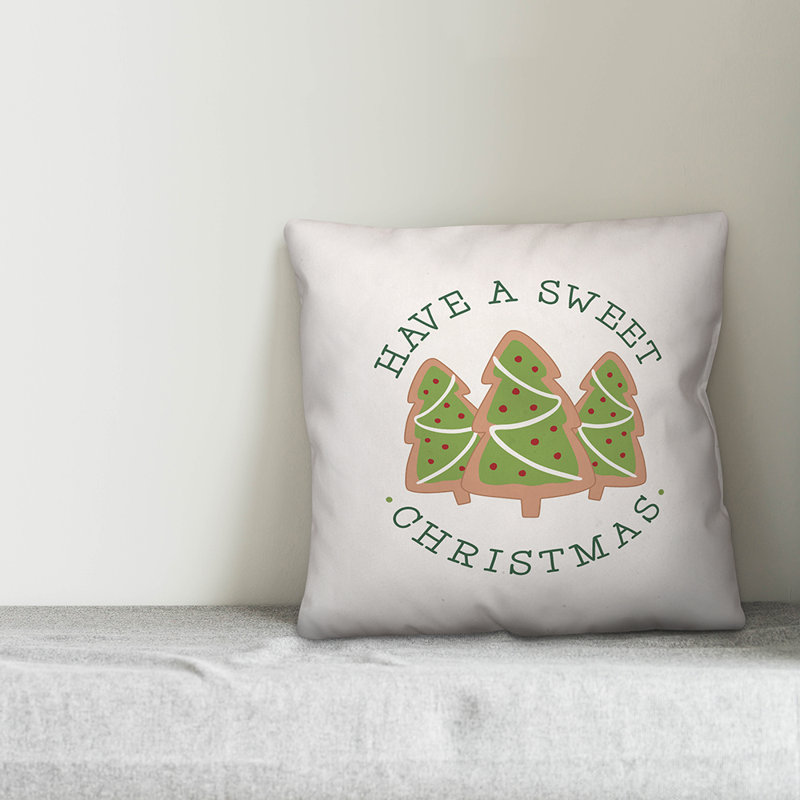  Coussin «Have a Sweet Christmas», 20 po x 20 po, Housse de coussin seulement - Insert