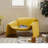 Modern M-Shaped Yellow Leather Armchair - Italian Style Designer Single Seater for Living Room or Balcony-1982913265