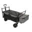 Chariot pliable de 480 lb avec auvent, poussette de chariot avec roues tout-terrain de 7 po, chariot pliable léger, grande capacité pour le camping, le magasinage, les sports et le jardin, noir avec moustiquaire