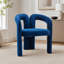 Ensemble de 2 fauteuils d'appoint / de salle à manger / de barils en tissu de velours de conception contemporaine-2055582952