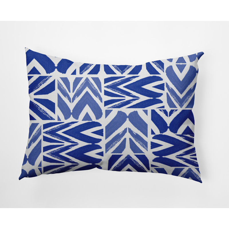 Square Cotton Pillow Cover & Insert, Blue