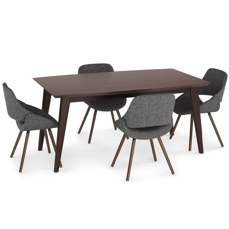 Ensemble repas 7 pièces Malden / Draper, Gris, 5 pièces