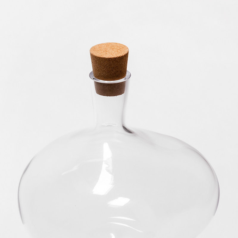 Bod Handmade Glass Table Vase, 9.06" H x 4.92" W x 4.92" D, Clear