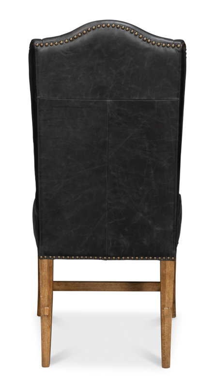 Leather Dining Chair, Black