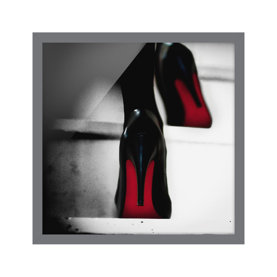 Gerahmtes Poster High Heels in Red