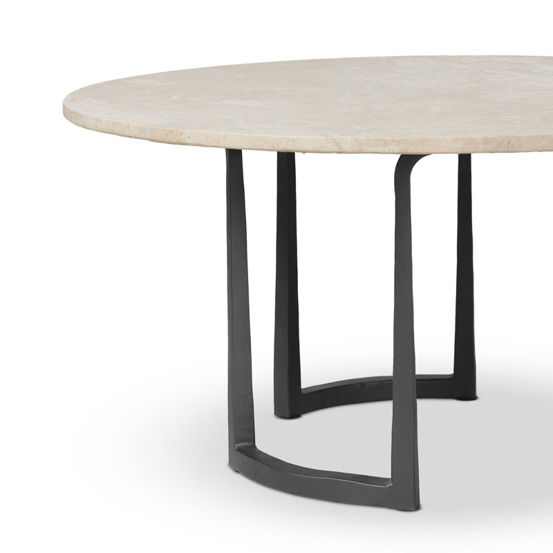 Axtell Coffee Table- Small-Lunar Marble, 15" H x 30" L x 30" W