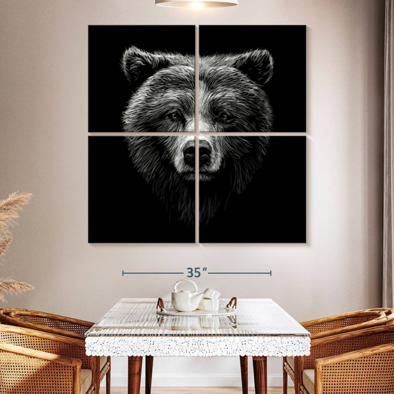 Brampt Grizzly Bear Face, 50" H x 50" W