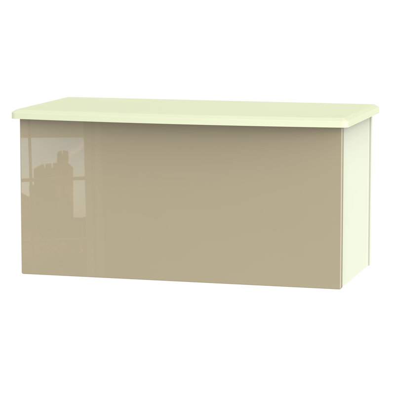 Fully Assembled Yvette Blanket Box, Cream/Mushroom