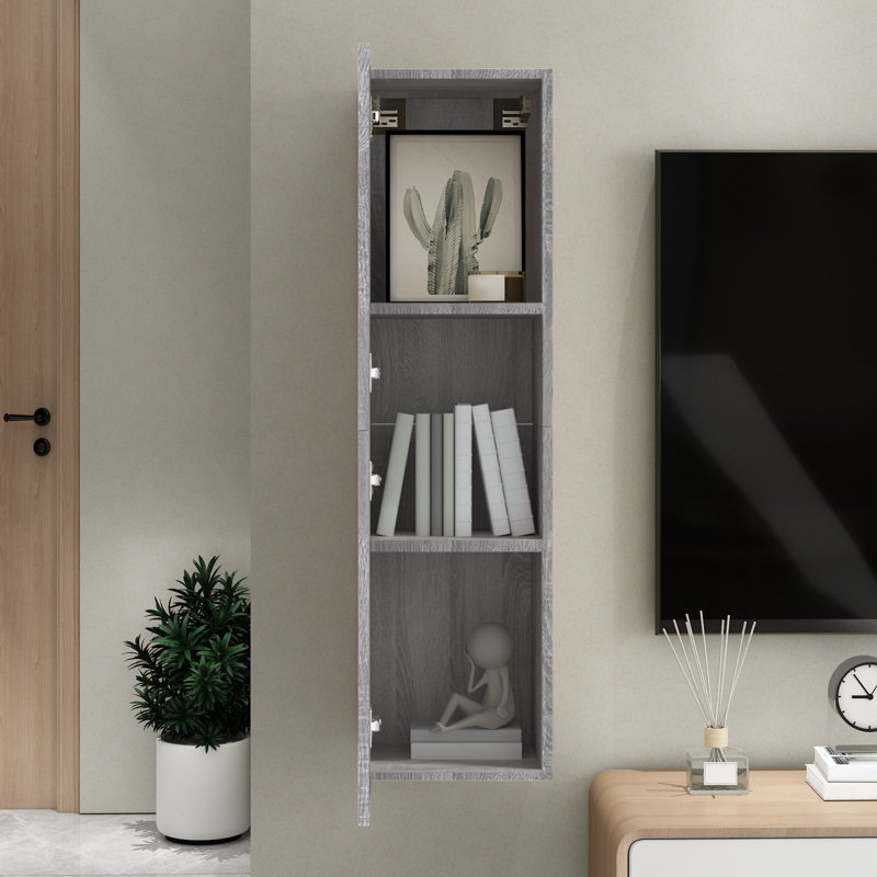 Brinda Linen Cabinet, Grey Sonoma
