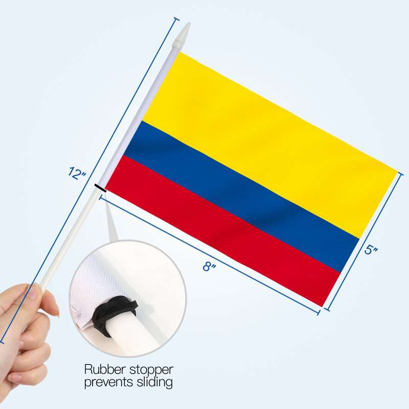 Ensemble de petits drapeaux en polyester 5 x 8 po Colombie 