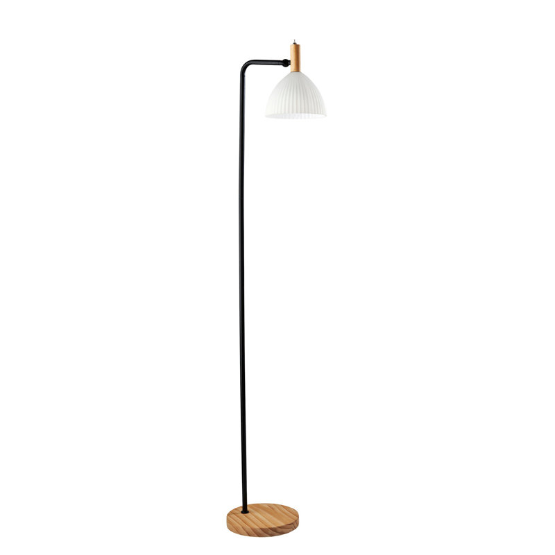 Lampe de travail sur pied 60 po noir / brun / blanc Gamora
