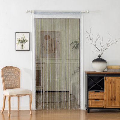 1Pc 39 X 78 Inch Door String Curtain Wall Panel Fringe Window Decorative String Curtain