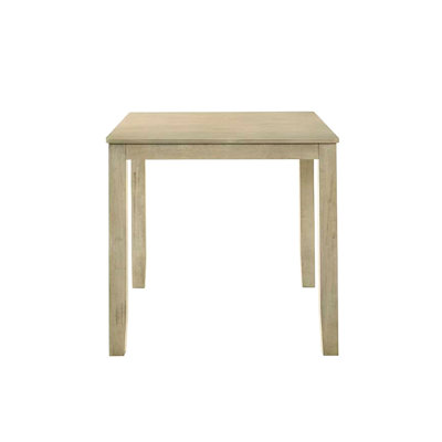 Traditional Square Counter Height Dining Table In Cream Color, Seating For 4, Robust Construction Cream, Style, Seats Up To Wood