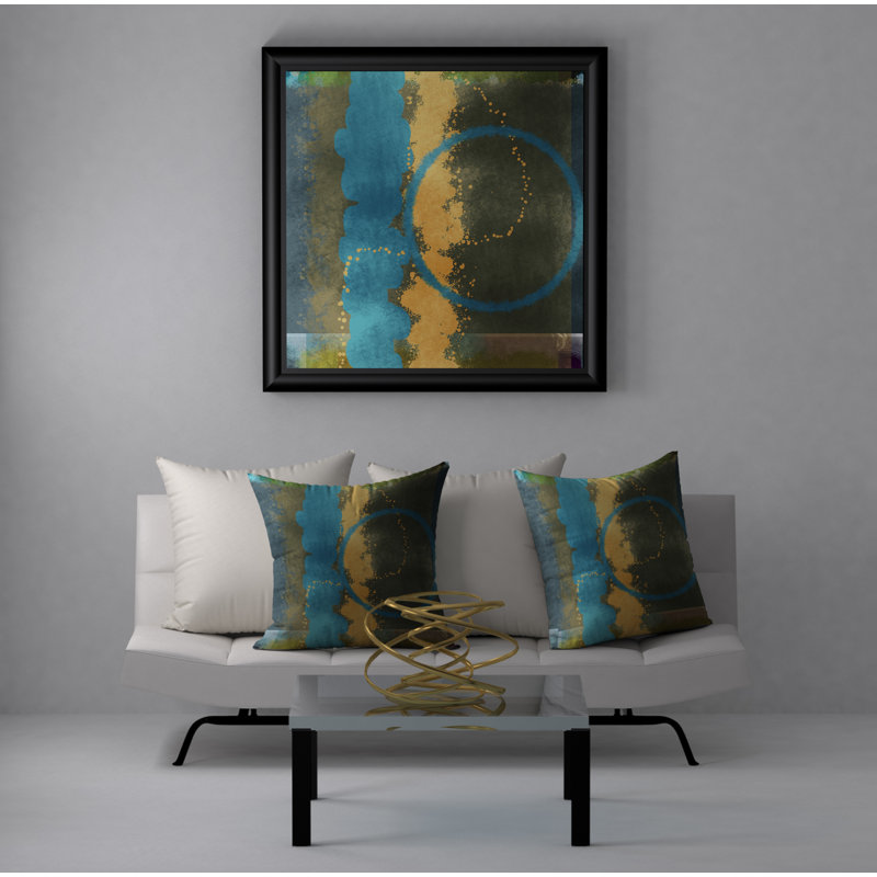 Abstract Reversible Throw Pillow, 18" x 18"