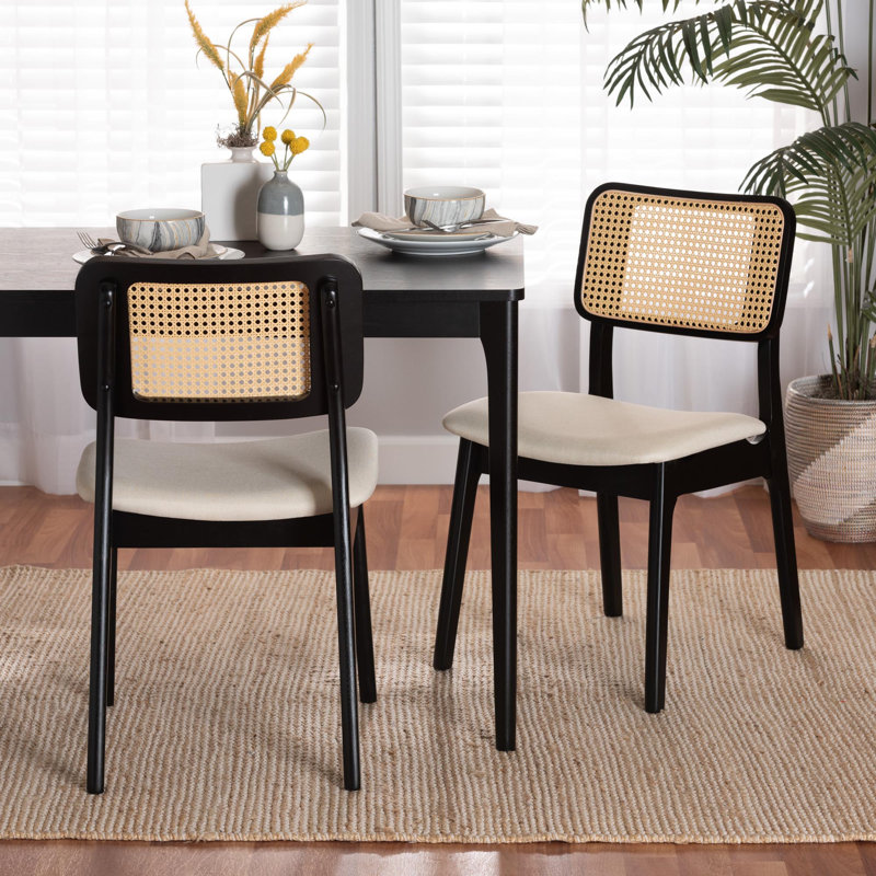 Nancy 16.5'' H Upholstered Side Chair, Black