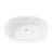 47" Acrylic Oval Freestanding Bathtub With Chrome Overflow & Pop-Up Drain, Cupc Certificate
