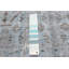 Tapis bleu clair / brun en laine noué à la main de conception unique 5 pi 11 po x 9 pi 4 po New Age Polen