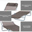 Chaise longue d'extérieur avec 5 sièges réglables et respirants et pliante pour la piscine, la plage, la cour, le patio, la chaise longue brune et la méridienne