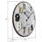 Evelina Shiplap Round Metal Wall Clock