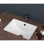 Lavabo de salle de bain encastré en céramique avec trop-plein Stain - 20,48 po x 15 po, conception élégante pour la maison et les espaces publics
