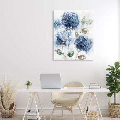 Toile Blue Hydrangea Breeze, design par Nan