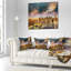 Manhattan au coucher du soleil d'hiver - Coussin imprimé paysage urbain-29828444-29855024