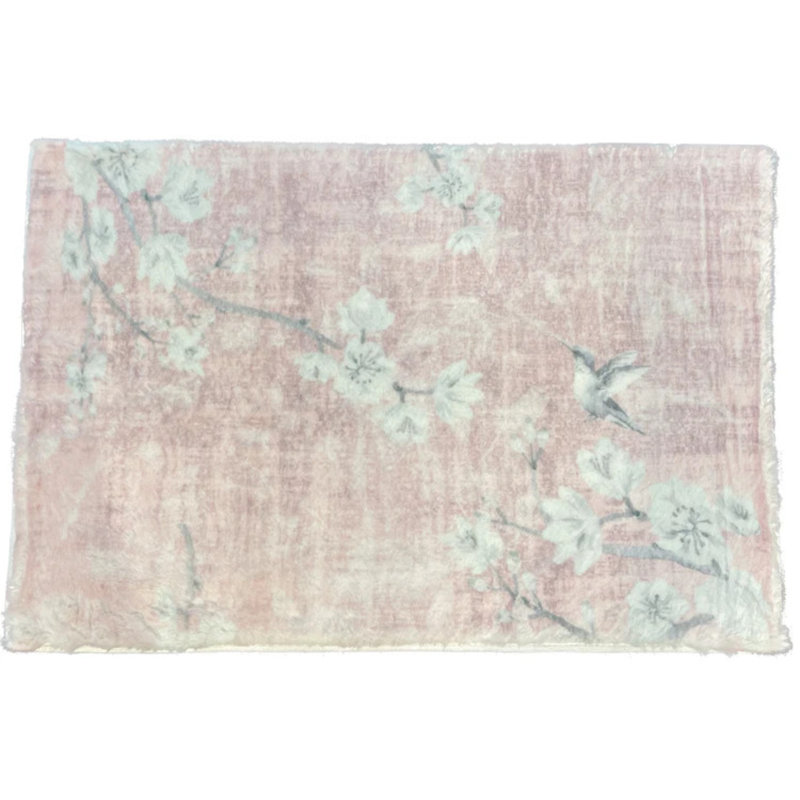 Floral Area Rug, Soft Pink, Rectangle 8' x 10'
