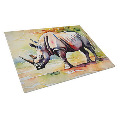 Rhinoceros Glass Cutting Board Large