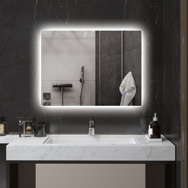 Miroir de salle de bain à DEL à intensité variable avec température de couleur infinie, 32 po x 24 po