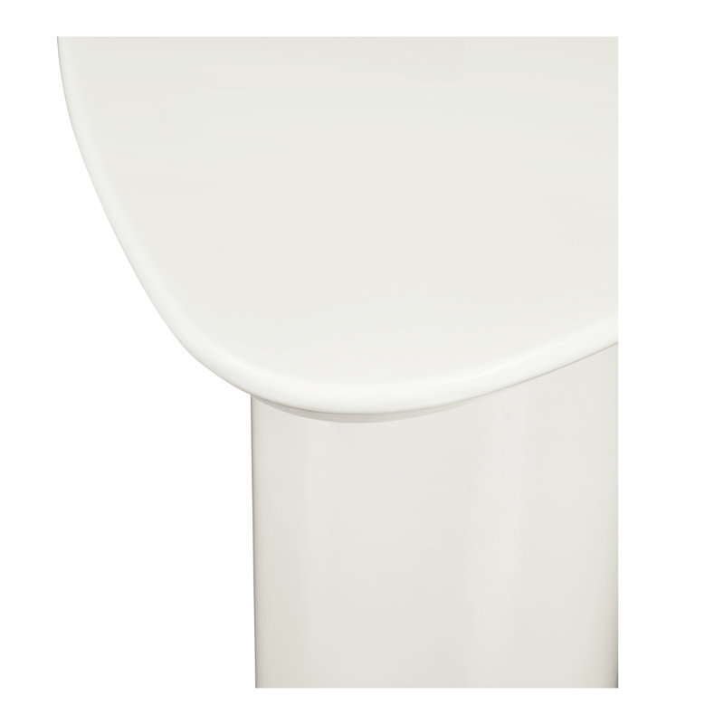 Eden End Table, Ivory White Lacquer