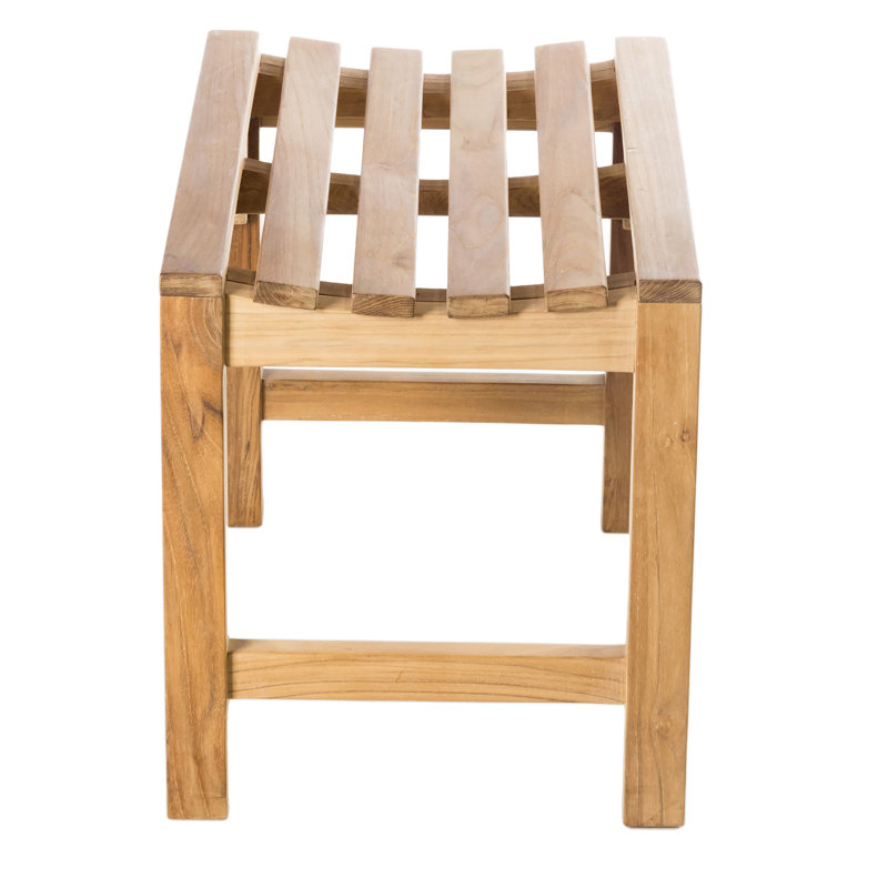 Teak Wood Curved Spa Shower Bench 24"