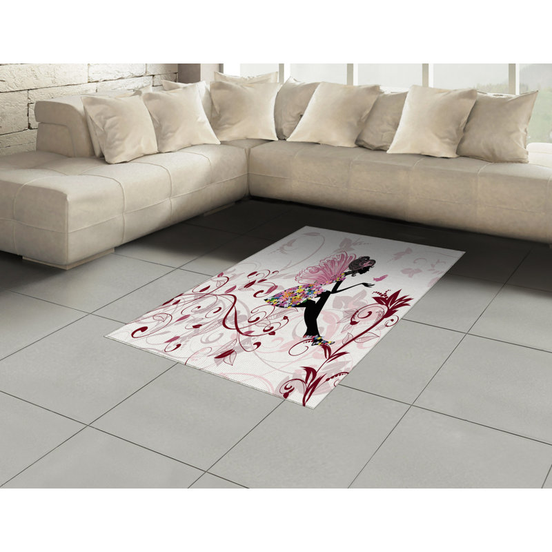 Spring High Density Long Fiber Poly Threads Decorative Area Rug Carpet, Rectangle 4' x 5'8"