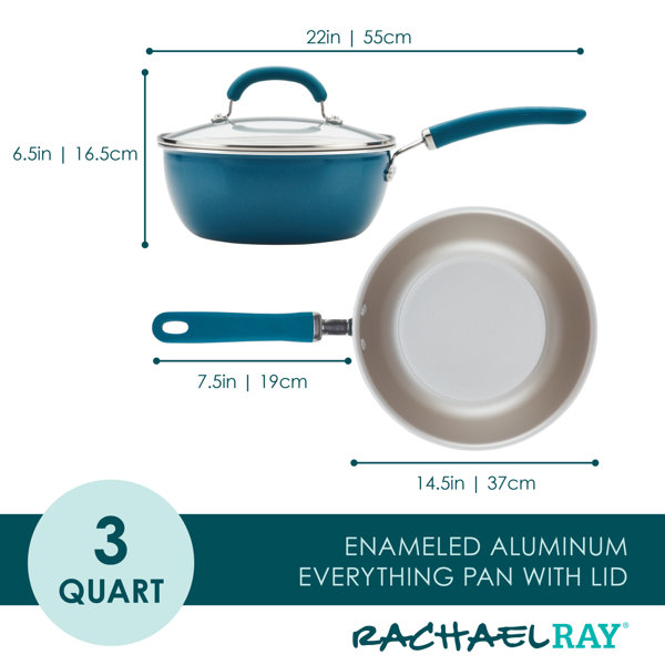 Rachael Ray Create Delicious Aluminum Nonstick 3 qt. Everything Pan