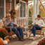 Chaise Adirondack pliable pour l'extérieur, siège de patio en bois pour le jardin, la terrasse, la pelouse et la cour (ensemble de 2)