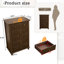 Commode 5 tiroirs cannelée de 5 po avec poignée en métal, commode en bois de noyer pour les tiroirs d'entrée-121048211
