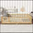 Full Size Floor Bed With Fence And Door,Rubber Wood Floor Bed With Safety Guardrails,Natural(Old Sku W504P286380)-620059883