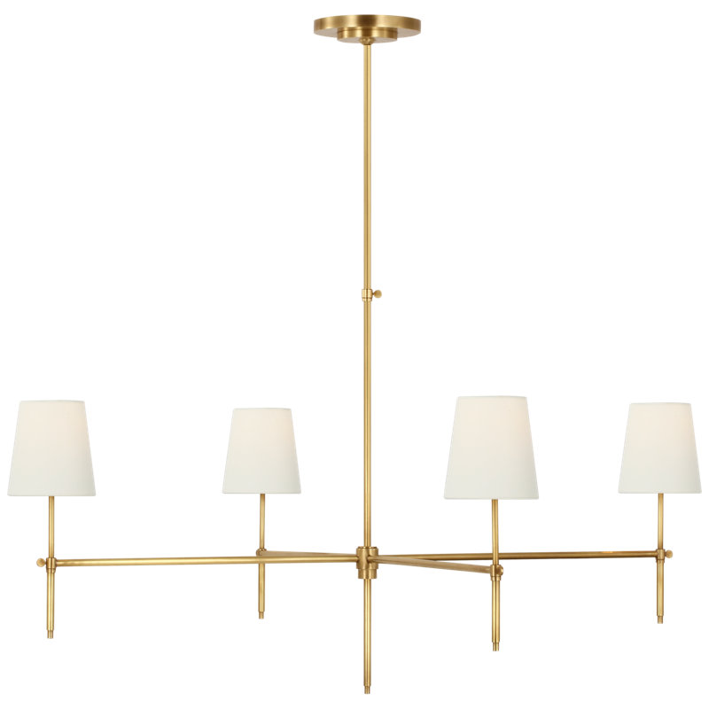Bryant 4 - Light Chandelier, 33.25" H x 48" W x 48" D, Bronze/Hand-Rubbed Antique Brass