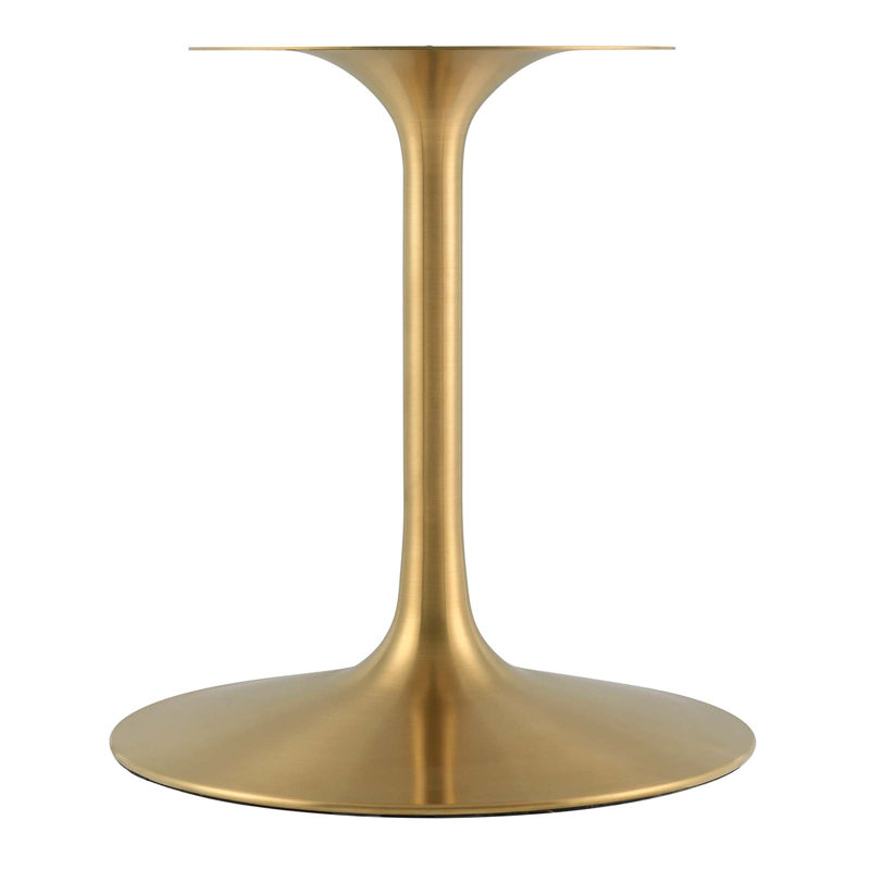Lippa Dining Table by Modway, Natural, Gold, 60"L x 40"W