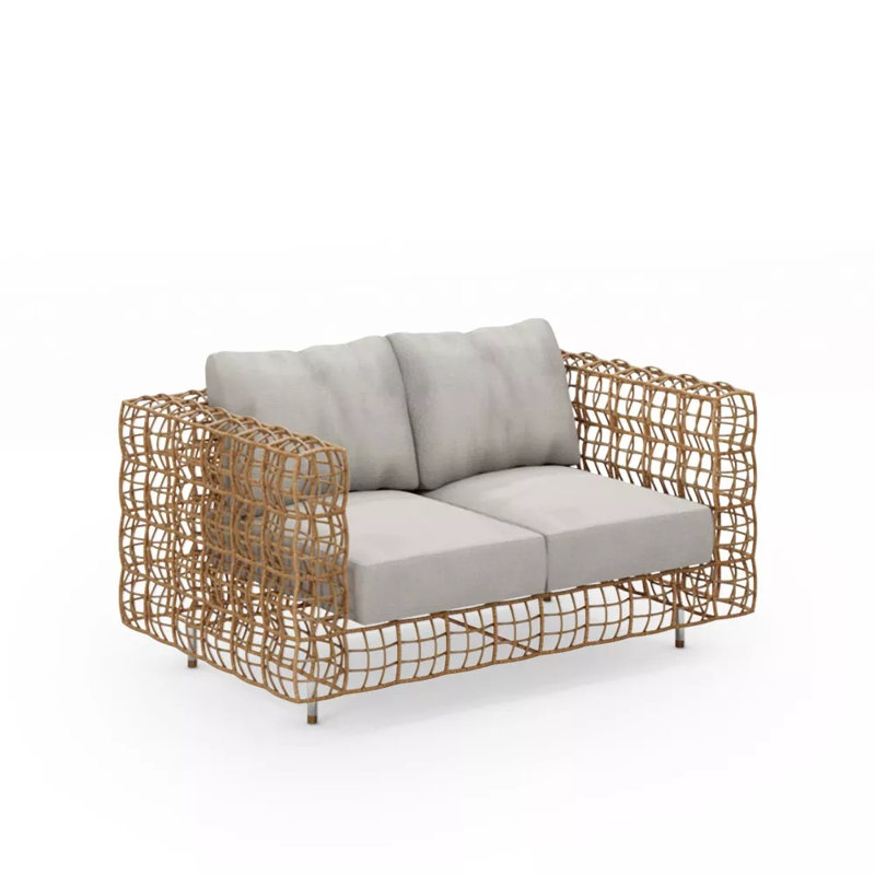 Outdoor 2 - Seat Loveseat, Canvas Taupe, Brown