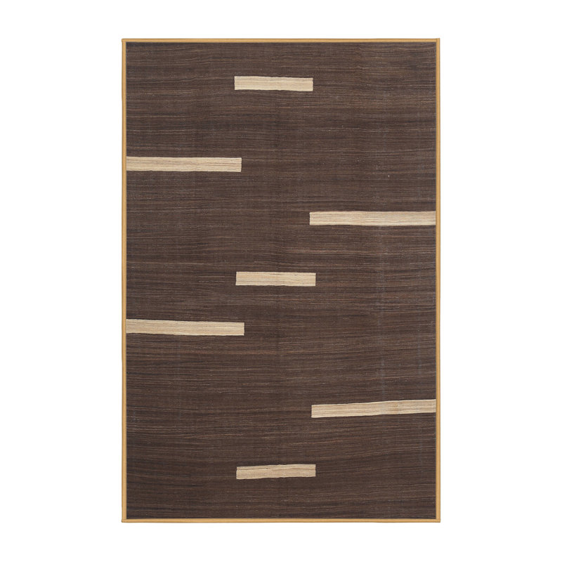Tapis contemporain brun, Rectangle 6 pi x 9 pi