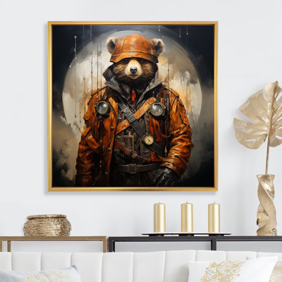 Steampunk Bear Fashion II - Bear 2 Wall Art