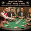 Table de poker pliable 69'' 7, table de jeu ovale 8 joueurs avec porte-gobelets et plateaux à jetons, table de casino portable pour Texas Holdem, Blackjack, soirées jeux à la maison (Vert)-126616478
