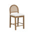 Tabouret de bar rembourré Boucle avec dossier en rotin tissé-1603352076-1603352079-1606266307