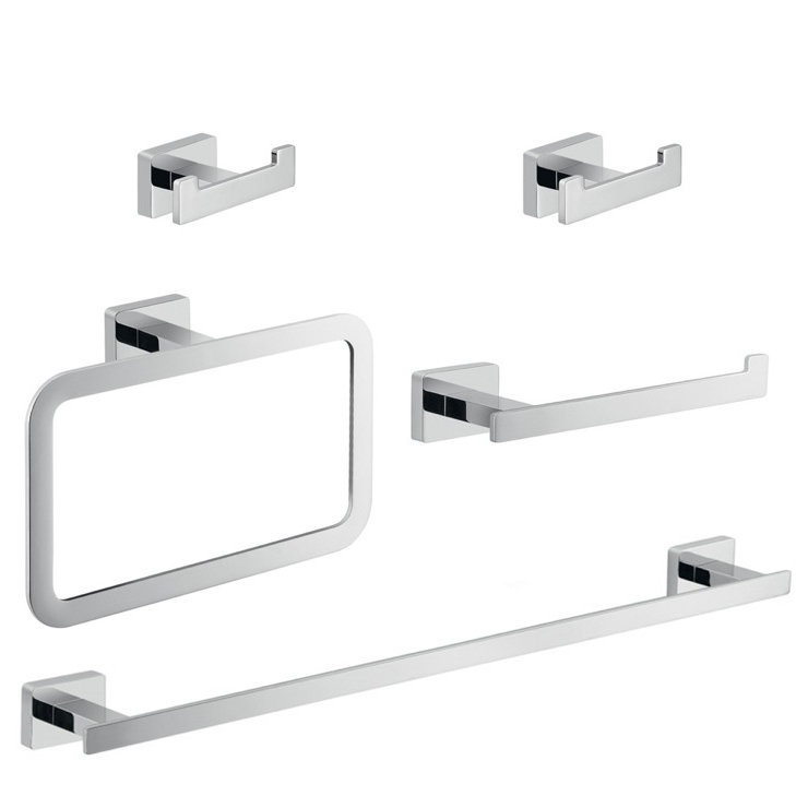 Linntown 5 - Piece Bathroom Hardware Set