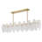 Transitional 8-Light Rectangular Glass Chandelier 