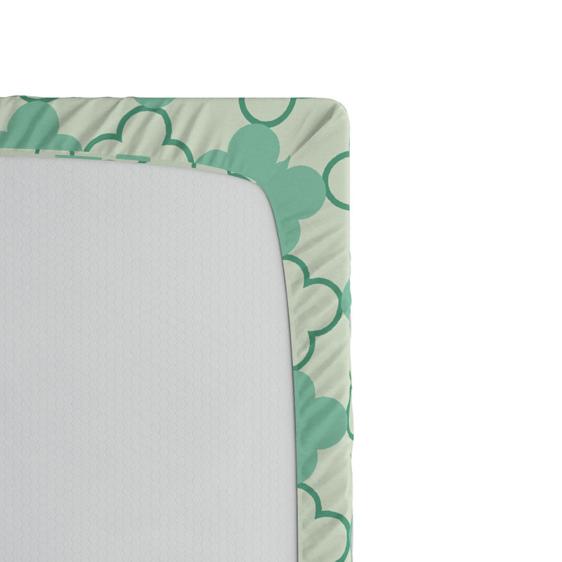 Microfiber Geometric Fitted Sheet, Full Fitted Sheet