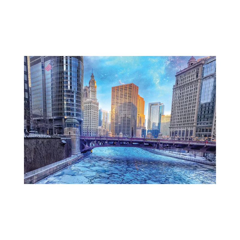 Wabash Street Ice by Caitlin Vera - Wrapped Canvas Gallery-Wrapped Canvas Giclée, 20.32 cm H x 30.48 cm W